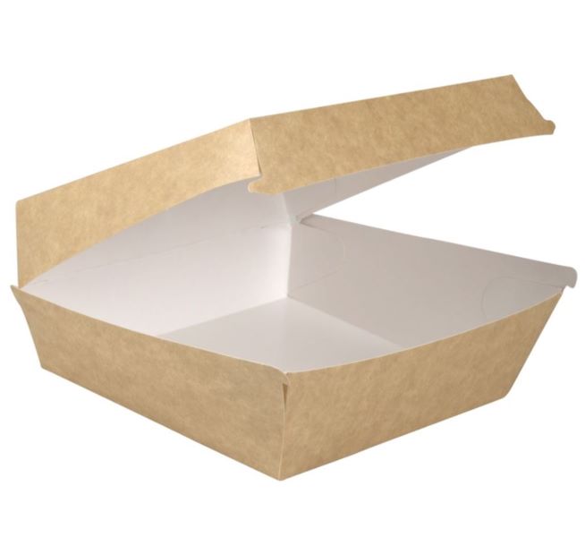 EMBALAŽA HAMBURGER KRAFT 100/1 19x19x8cm-17x17x8cm 1000003239