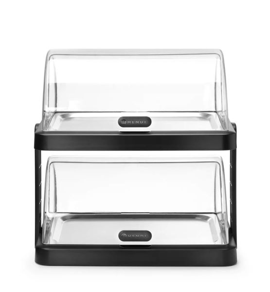 H HLADILNA VITRINA DVOJNA Z ROLO POKROVOM UNIQ ČRNA 871812