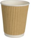 PAPIRNATI LONČEK ZA KAVO 240ml KRAFT RIPPLE 25/1