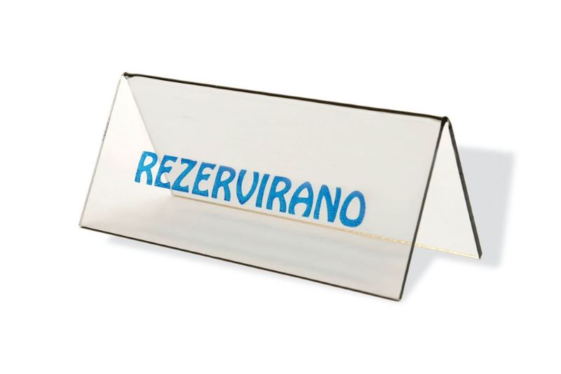 PLASTIČNI PODSTAVEK 11x6cm ''REZERVIRANO''
