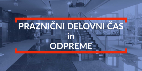 Praznični delovni čas in odpreme