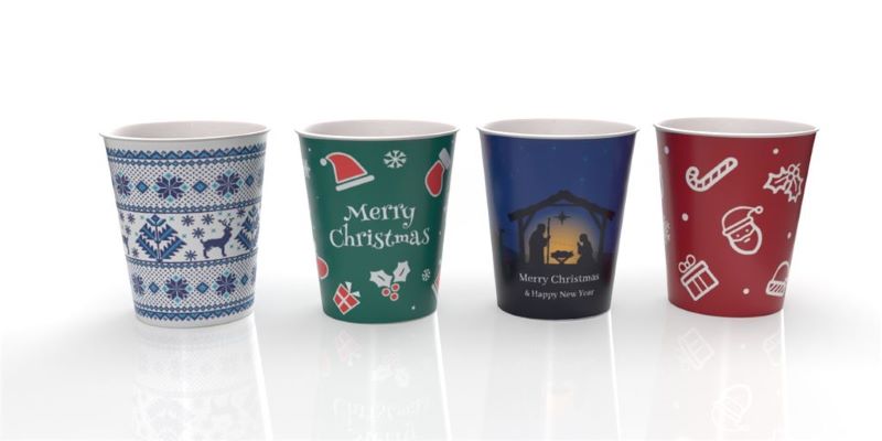 PREMIUM PAPIRNATI LONČEK 250ml 50/1 NOVOLETNI 534