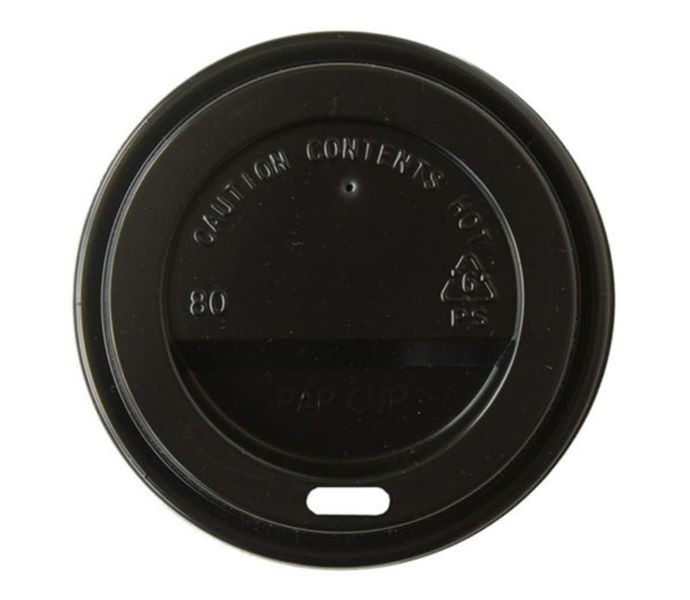 PVC POKROV COFFEE TO GO 80mm ČRN 100/1 (za 240ml)